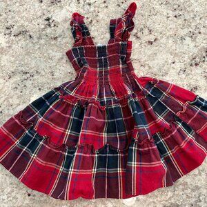 Hill House Home Baby Nap Dress Crimson Tartan Size 2T